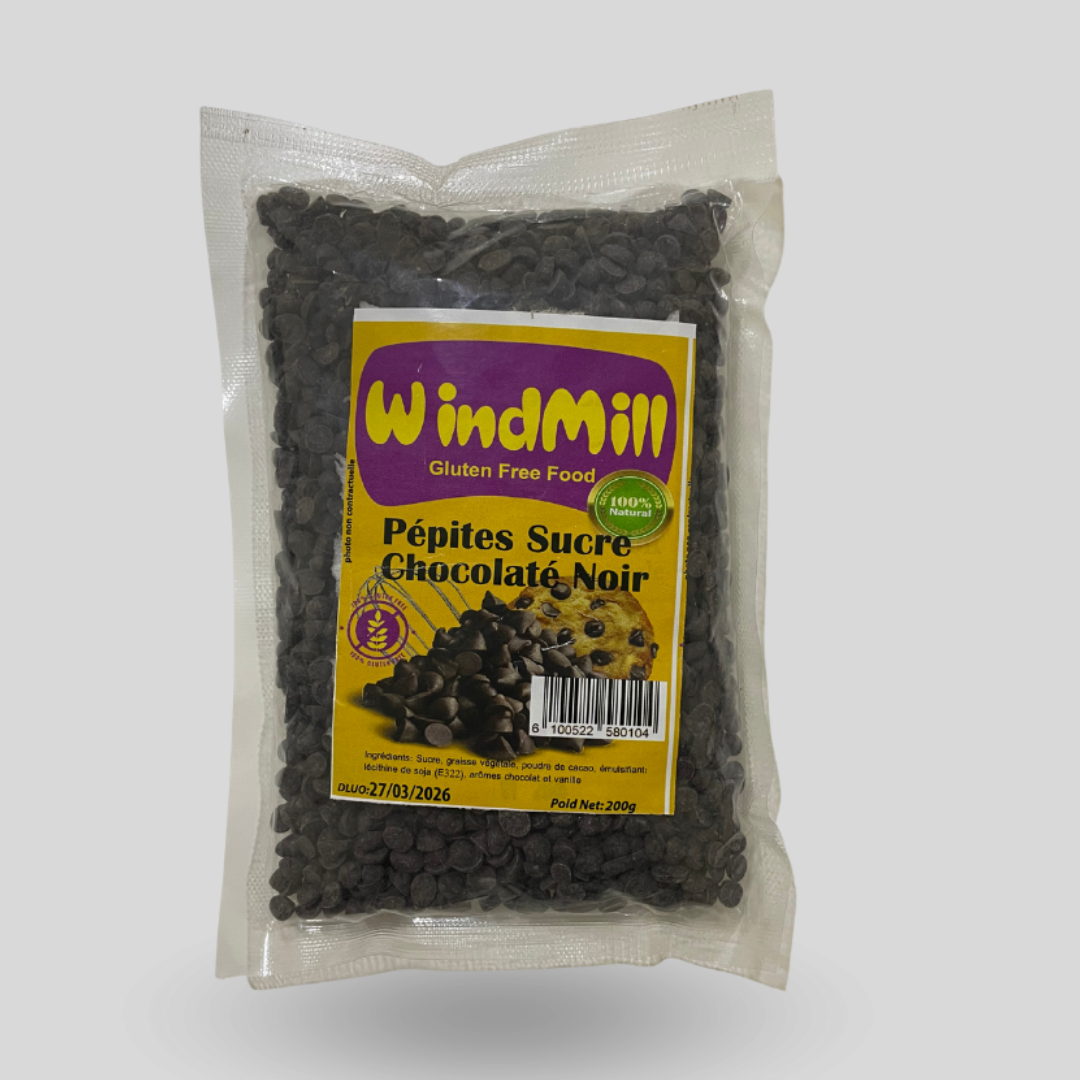 Pépites de Chocolat Noir Sans Gluten – 100 % Naturel- رقائق الشوكولاتة الداكنة