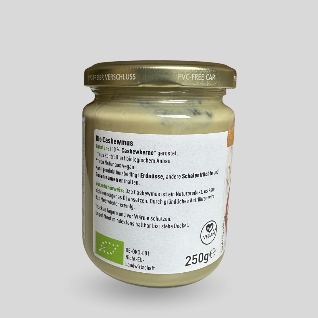 Purée de Noix de Cajou 100% pure Bio 250g – زبدة الكاجو طبيعية بدون إضافات