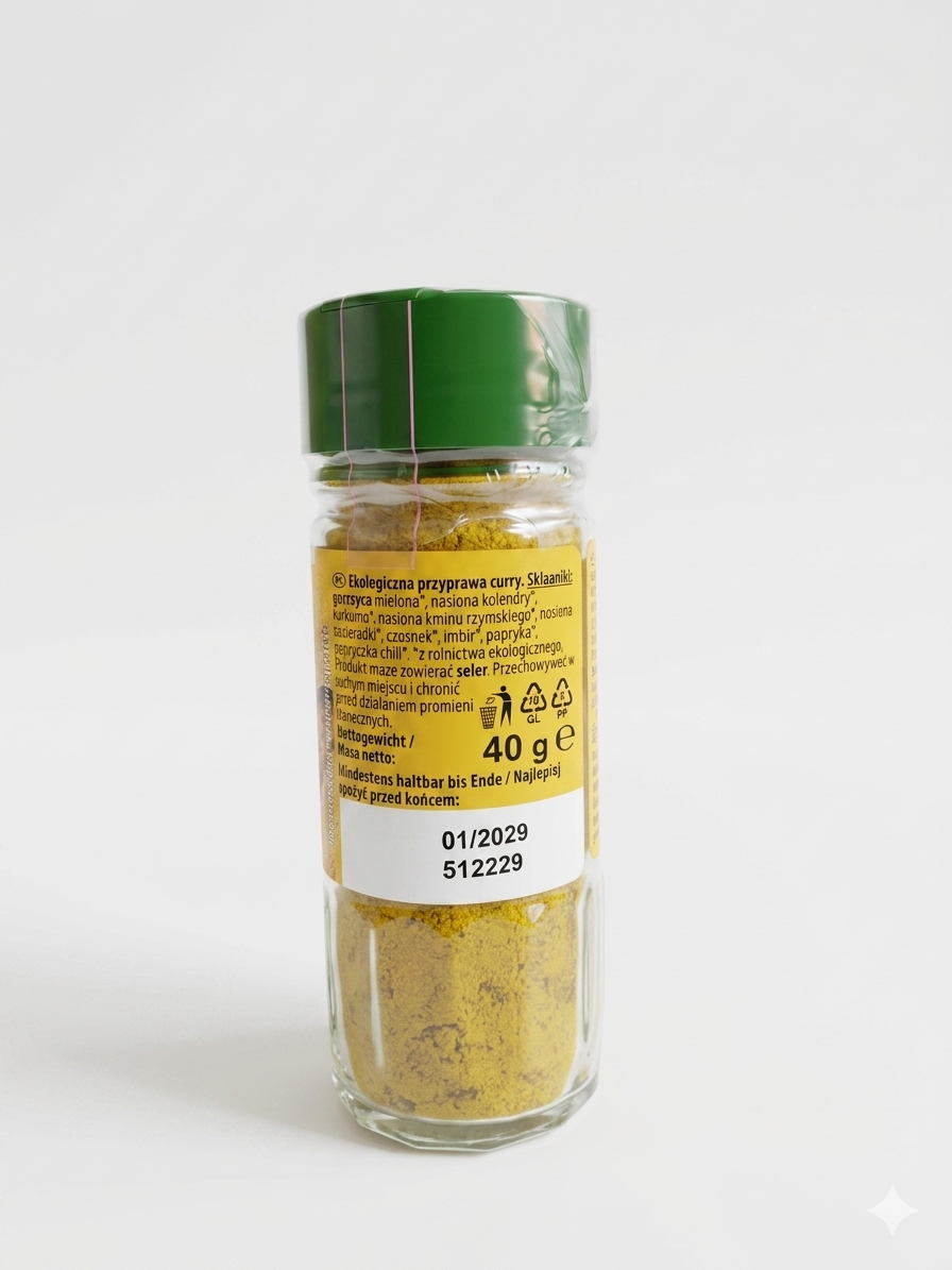 Poudre de Curry Doux Biologique 40g بهار الكاري العضوي
