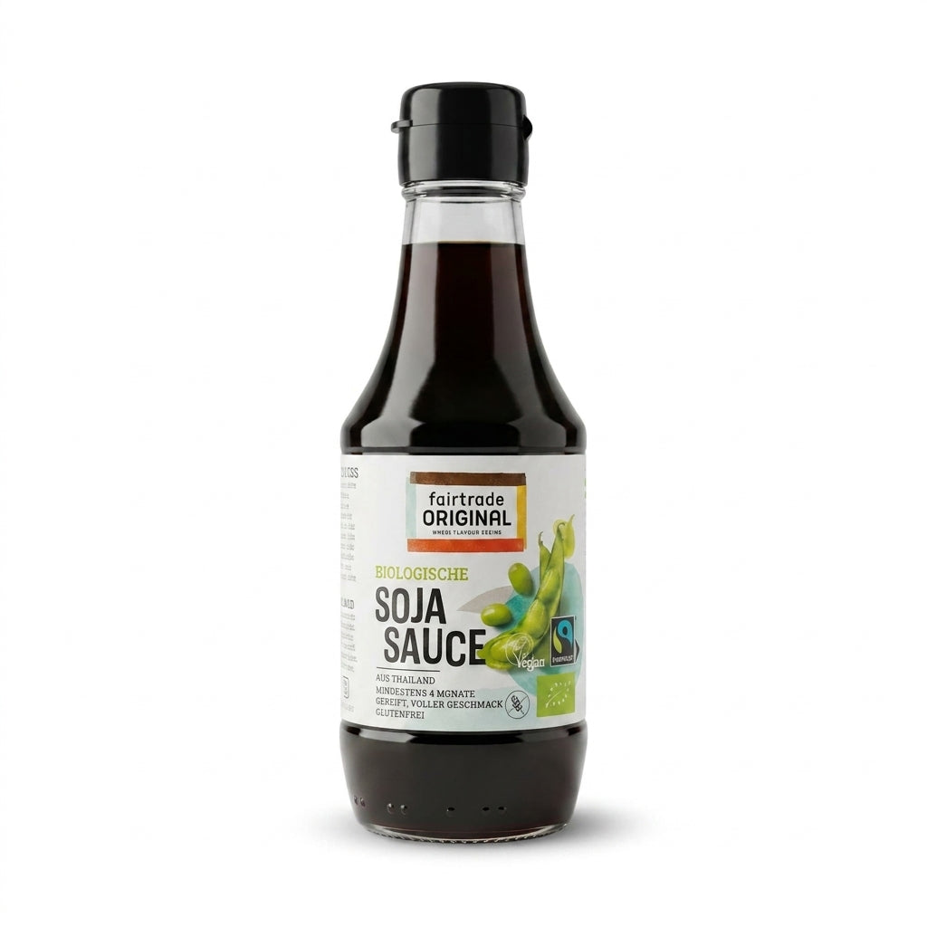 Sauce Soja Bio Fairtrade Original – Naturellement Fermentée – Sans Gluten & Vegan – 200ml صلصة الصويا التايلاندية العضوية من فيرتريد أوريجينال - خالية من الغلوتين