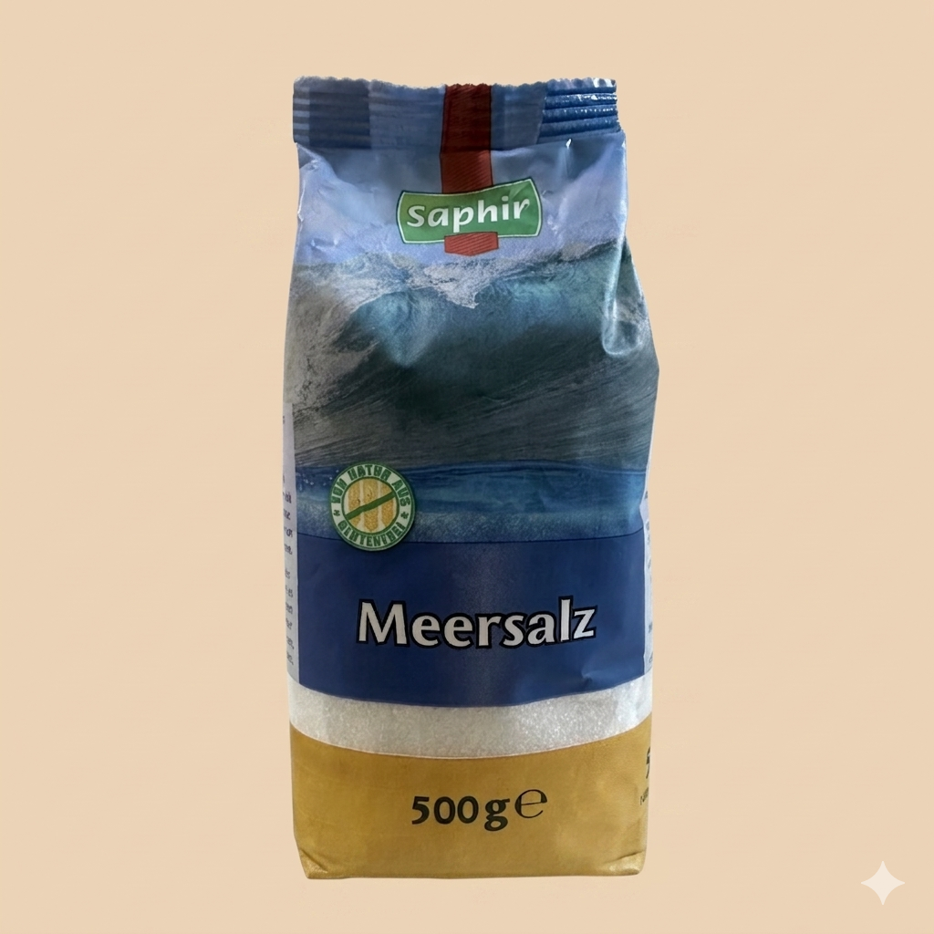 Sel Marin Pur - Fin et Naturellement Sans Gluten - 500g- ملح البحر الطبيعي الخالي من الغلوتين