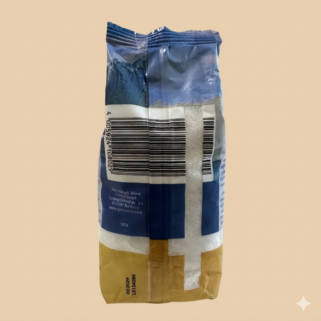 Sel Marin Pur - Fin et Naturellement Sans Gluten - 500g- ملح البحر الطبيعي الخالي من الغلوتين