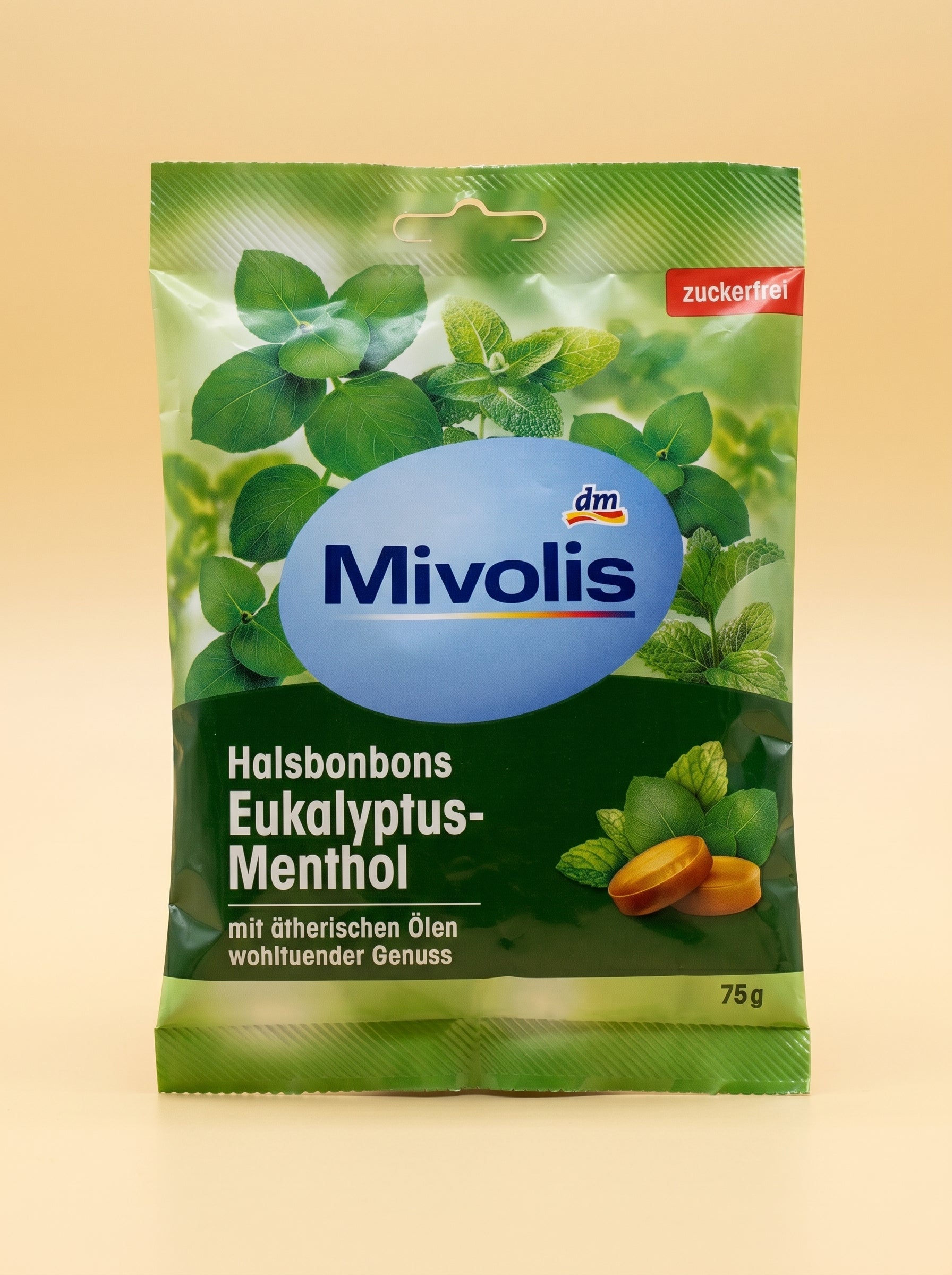 Pastilles Gorge Eucalyptus Menthol Sans Sucre 75g -أقراص الحلق بالأوكالبتوس والمنتول بدون سكر