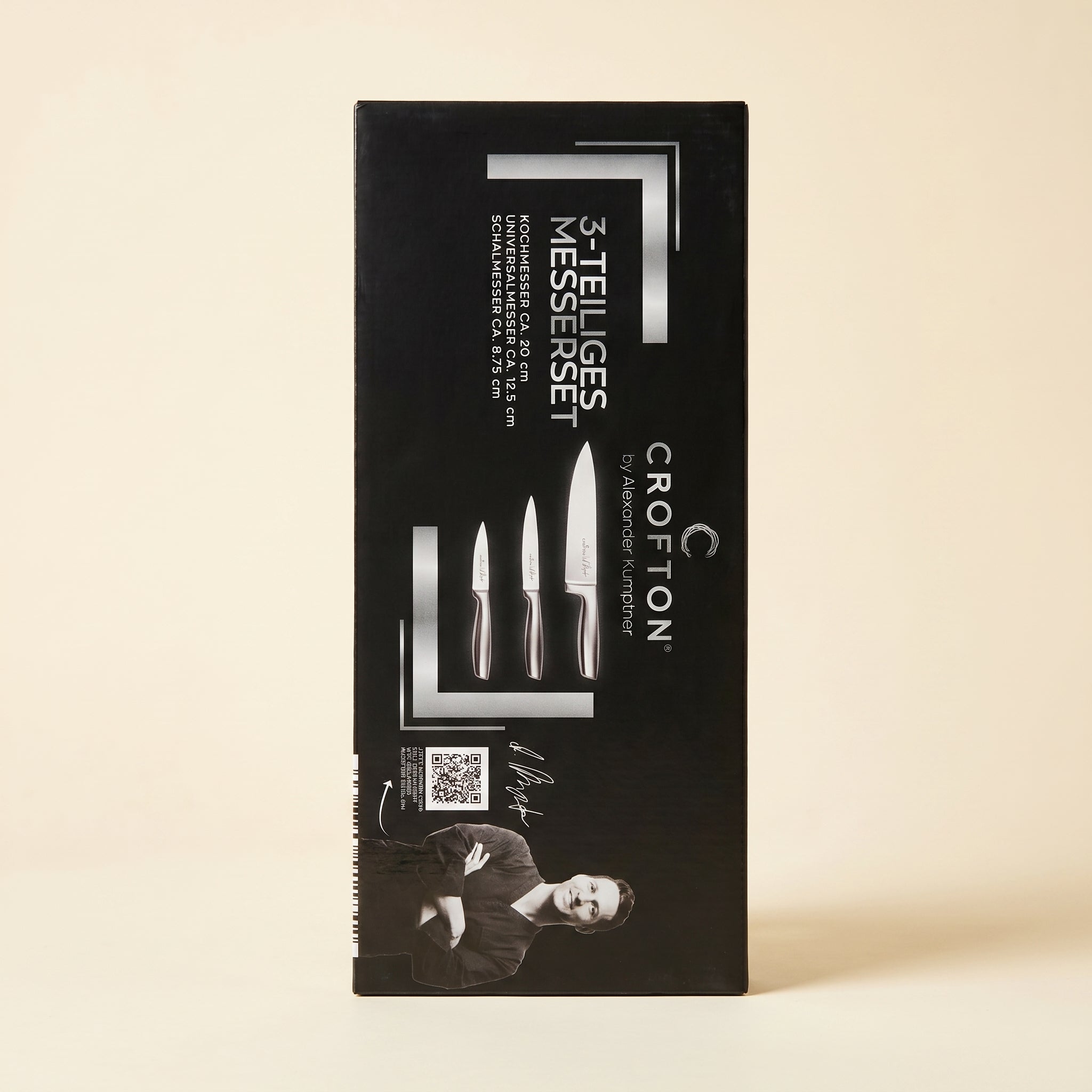 Set de 3 Couteaux Professionnels Crofton by Alexander Kumptner Acier Inoxydable Qualité Chef- طقم سكاكين مطبخ احترافية انوكس