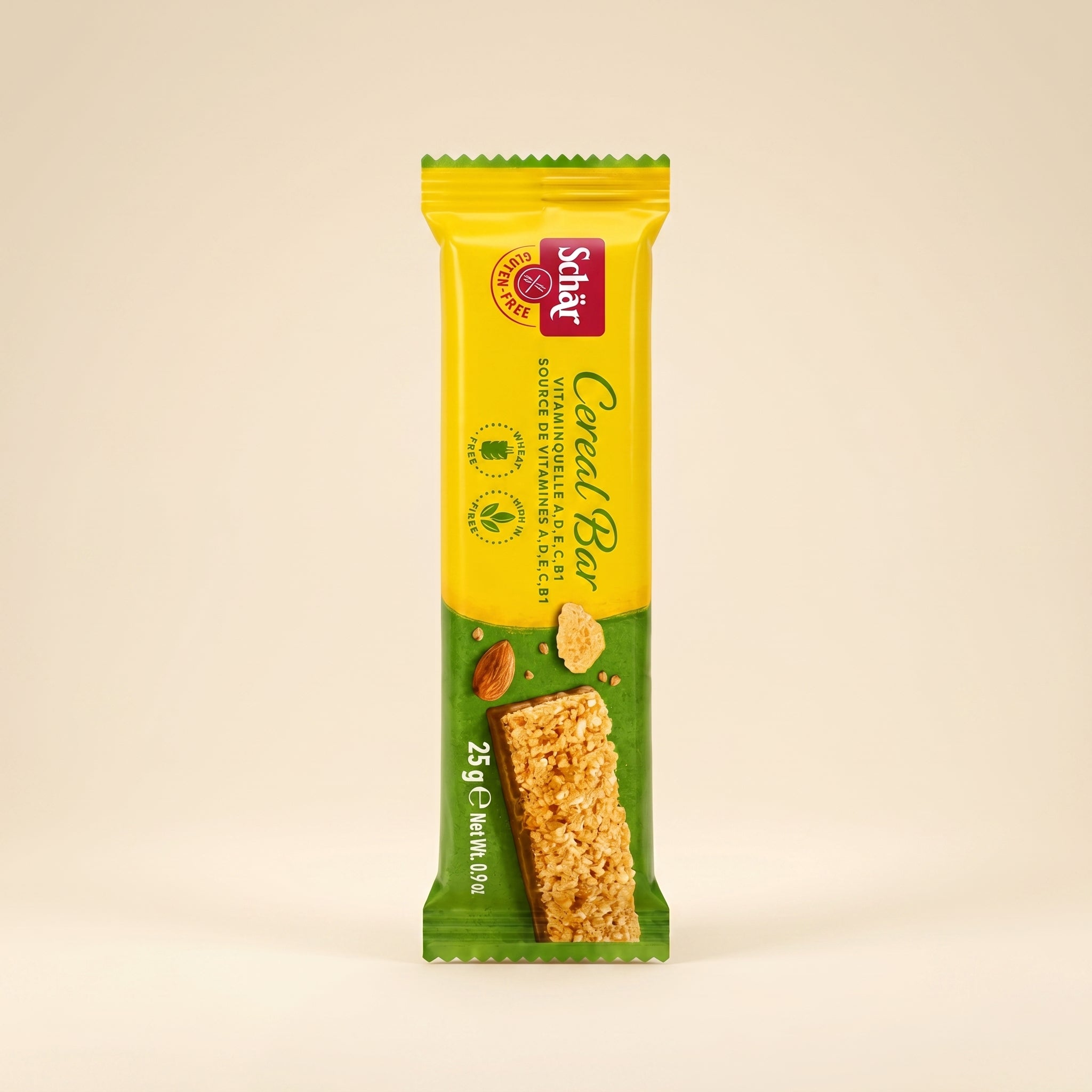 Barre de Céréales aux Dattes & Amandes Sans Gluten 25g بار الحبوب المقرمش خالي من الغلوتين