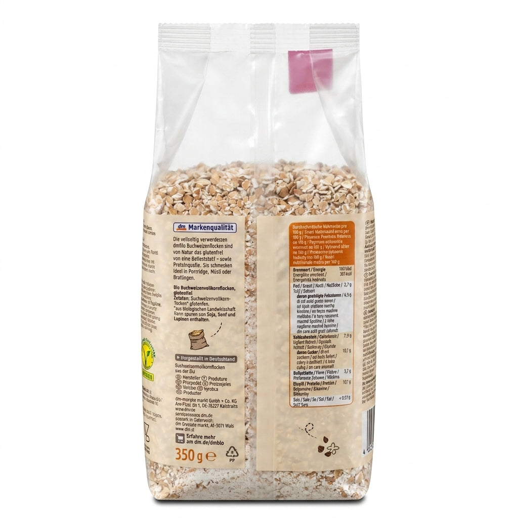 Flocons de Sarrasin Complet Bio Sans Gluten 350 g - رقائق الحنطة السوداء الكاملة العضوية الخالية من الغلوتين