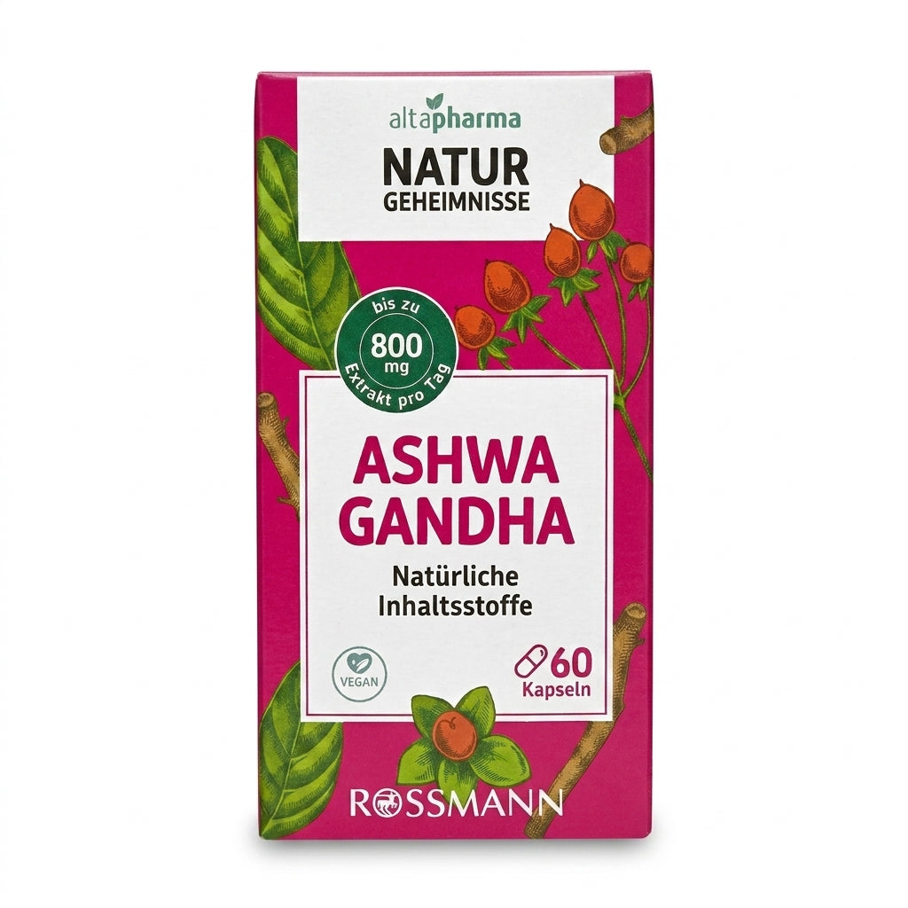 Natur Geheimnisse Ashwagandha sans gluten المكمل الغذائي أشواغاندا