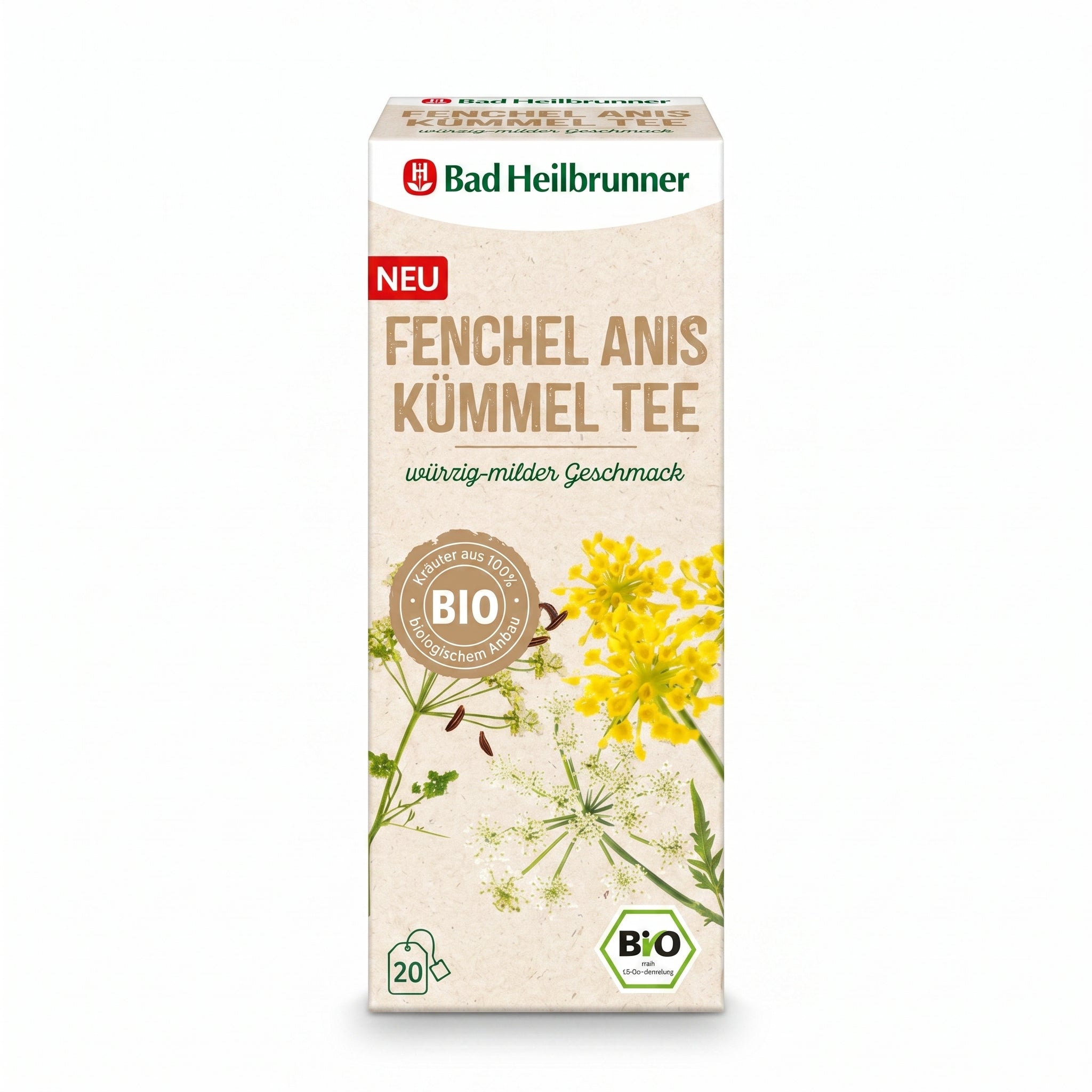 Tisane Bio Fenouil, Anis et Carvi 20 Sachets شاي عشبي عضوي مزيج النافع و نجمة أنيس والكروية