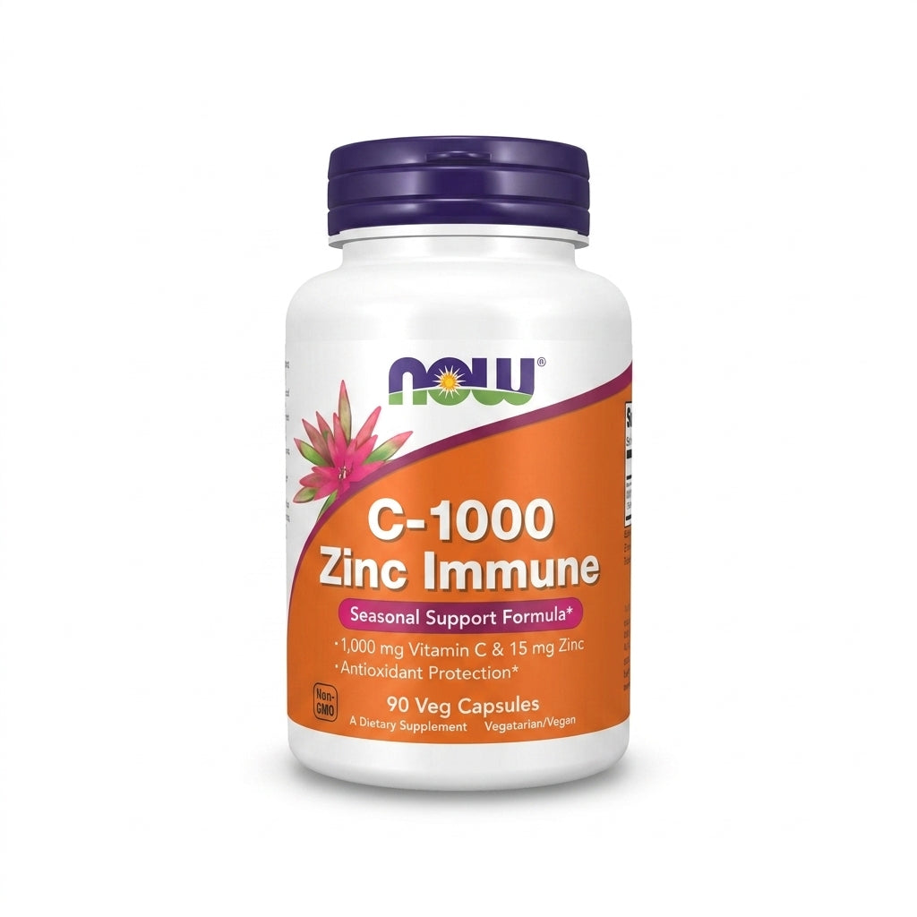 Vitamine C 1000mg + Zinc 90 Capsules Protection Antioxydante كبسولات فيتامين سي مع الزنك لدعم المناعة حماية مضادة للأكسدة