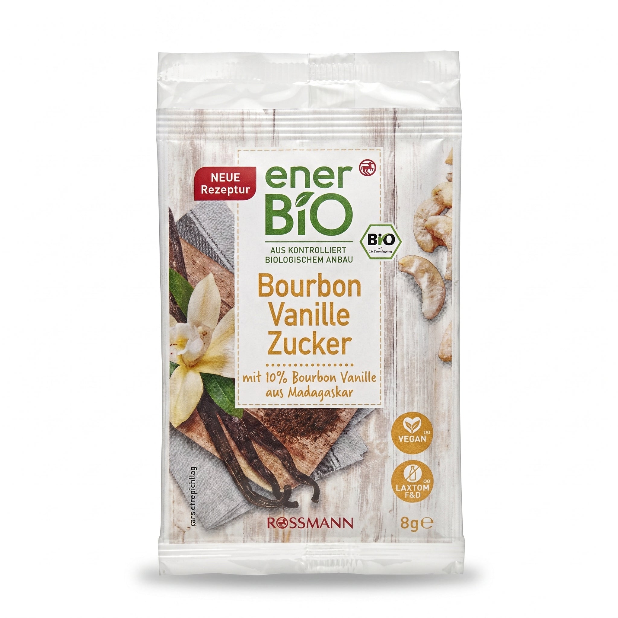 Sucre Vanillé Bourbon Bio Vanille de Madagascar 4 sachets de 8g سكر فانيليا البوربون العضوي