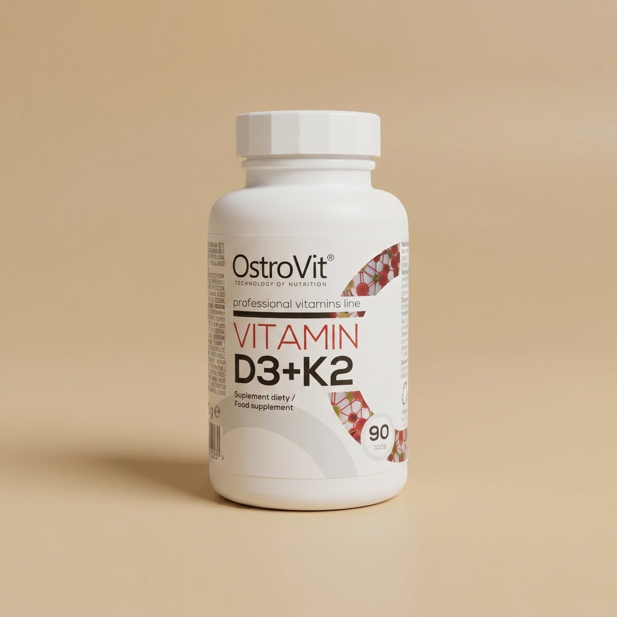 Vitamin D3 + K2 (MK-7) Professional Line Cure de 3 mois -مكمل فيتامين d و k2