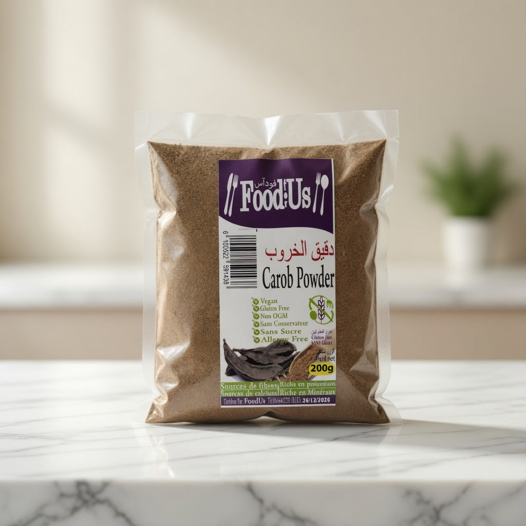 Poudre de Caroube 200g sans gluten– مسحوق الخروب الطبيعي