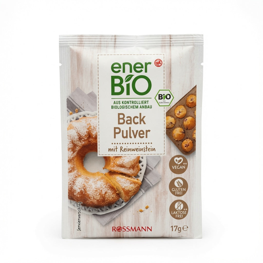 Levure Chimique Sans Gluten à l'Amidon de Tapioca - 17g - مسحوق خبيز (بيكنج بودر) عضوي بكريمة التارتار خالي من الجلوتين