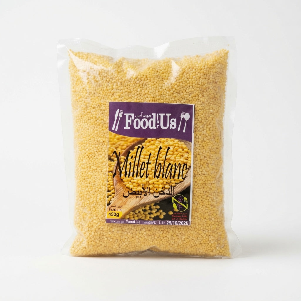 Graines de millets blanc Sans Gluten 450g – حبوب ايلان البيضاء