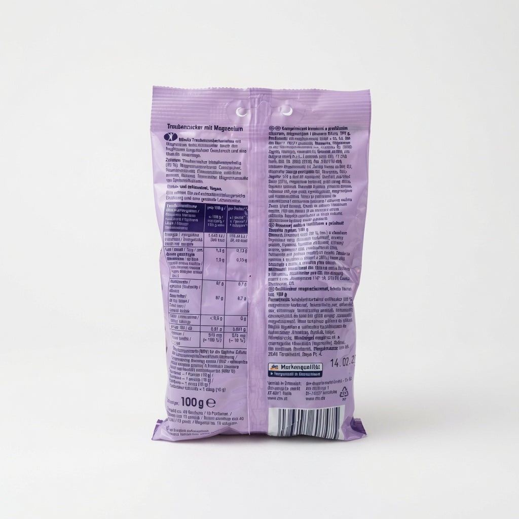 Pastilles de Dextrose au Magnésium - Saveur Fruitée Cassis - Mivolis (100g) "طاقة + استرخاء في حبة واحدة — جلوكوز بالمغنيسيوم بنكهة الكشمش الأسود!"