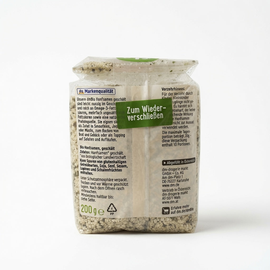 Graines de Chanvre Décortiquées Bio - Riches en Protéines & Oméga-3 - 200g- بذور القنب العضوية المقشرة