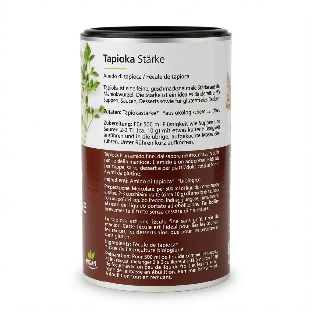 Fécule de Tapioca Biologique Neutre – 200g - نشا التابيوكا العضوي من ARCHE Naturküche - بديل نباتي ومثخن خالي من الجلوتين