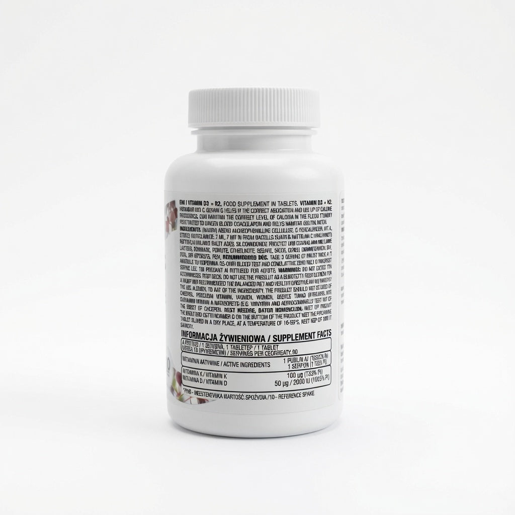 Vitamin D3 + K2 (MK-7) Professional Line Cure de 3 mois -مكمل فيتامين d و k2