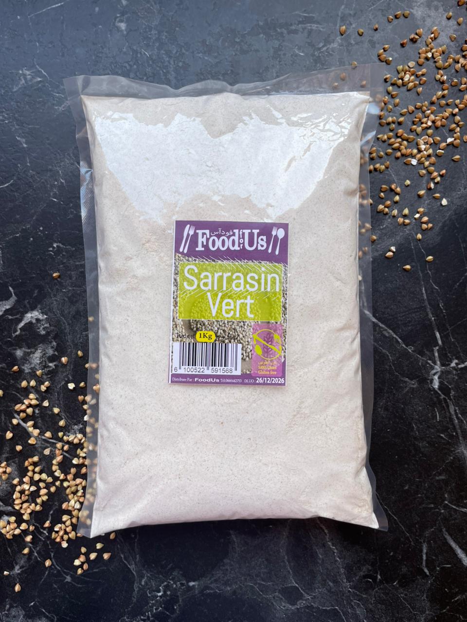 Farine de sarrasin blanche 1kg sans gluten