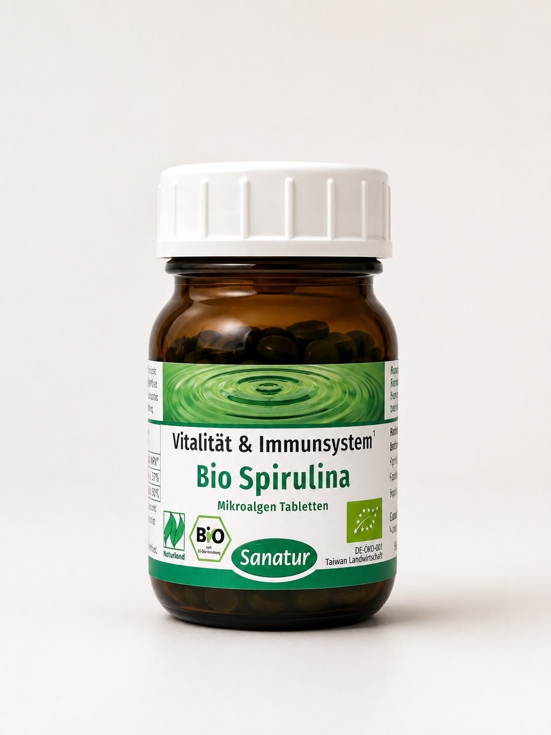Spiruline Bio 100 Comprimés de Microalgues Certifié Naturland & EU Bio سبيرولينا عضوية أقراص الطحالب الدقيقة لتعزيز الحيوية والمناعة