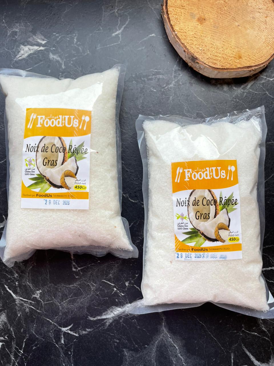 Noix de coco râpée Gras 450g sans gluten