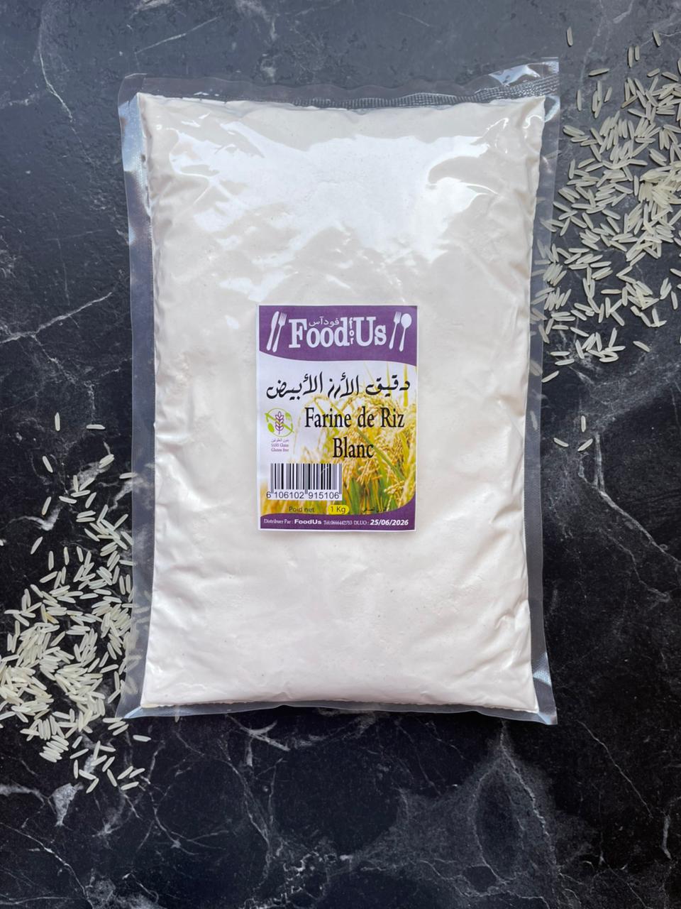 Farine de riz blanc 1kg sans gluten