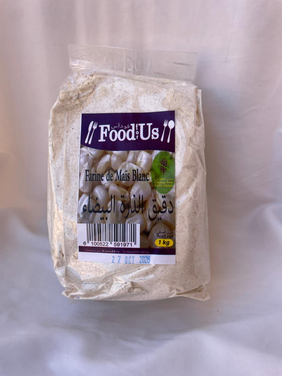 Farine de mais blanc 1kg sans gluten