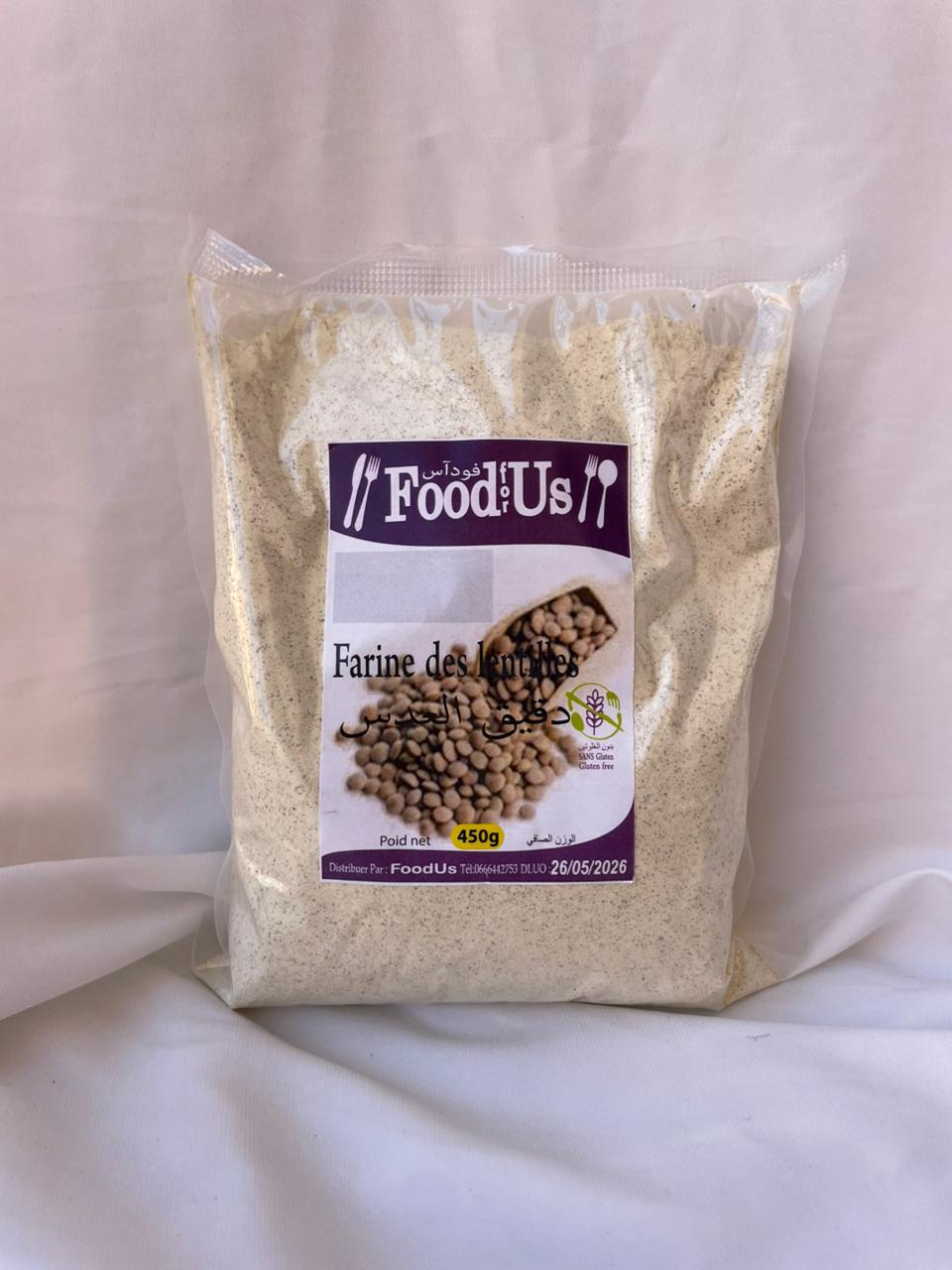 Farina de lentilles 450 g sans gluten