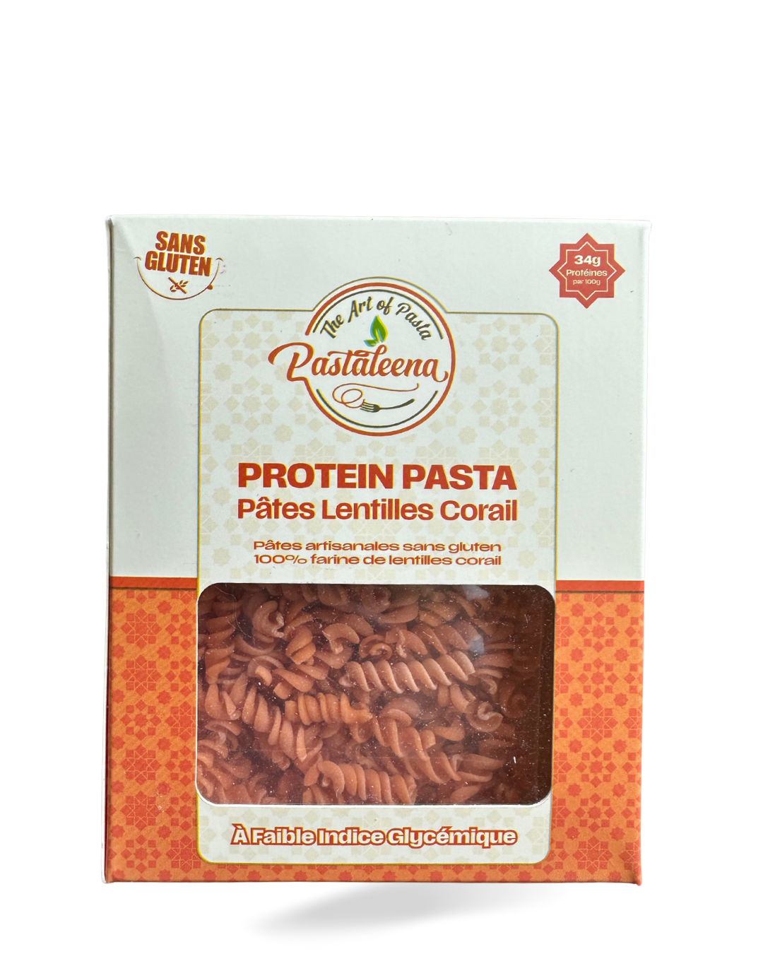 Pâte aux Lentilles Corail sans gluten 300g – معكرونة بروتينية من العدس الأحمر