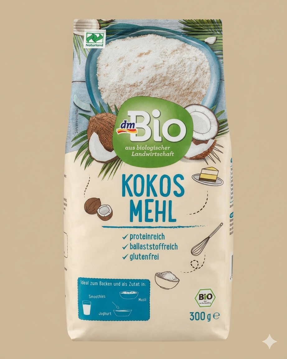 Farine de Coco Bio 300g - دقيق جوز الهند خالٍ من الغلوتين وغني بالألياف
