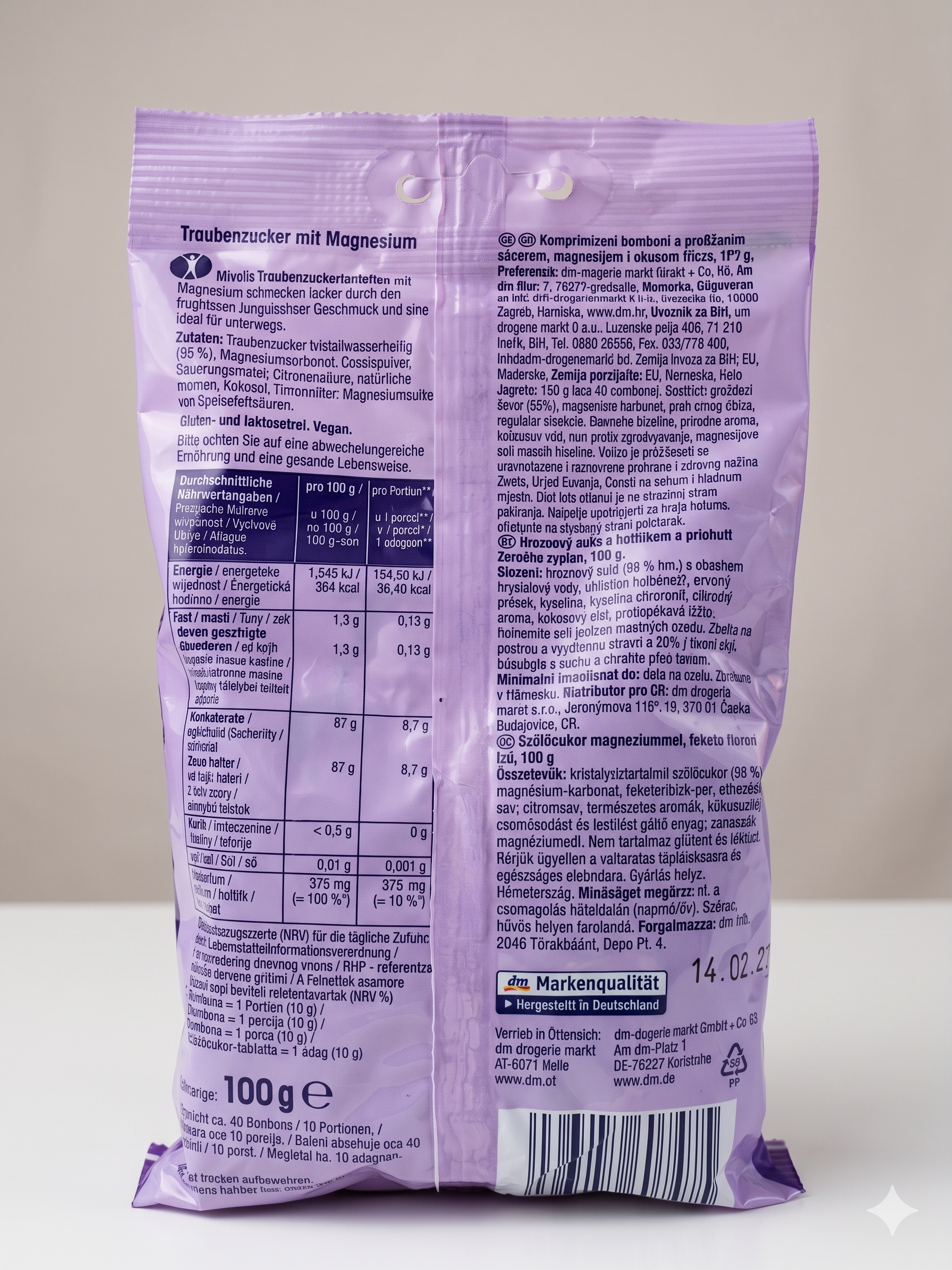 Pastilles de Dextrose au Magnésium - Saveur Fruitée Cassis - Mivolis (100g) "طاقة + استرخاء في حبة واحدة — جلوكوز بالمغنيسيوم بنكهة الكشمش الأسود!"