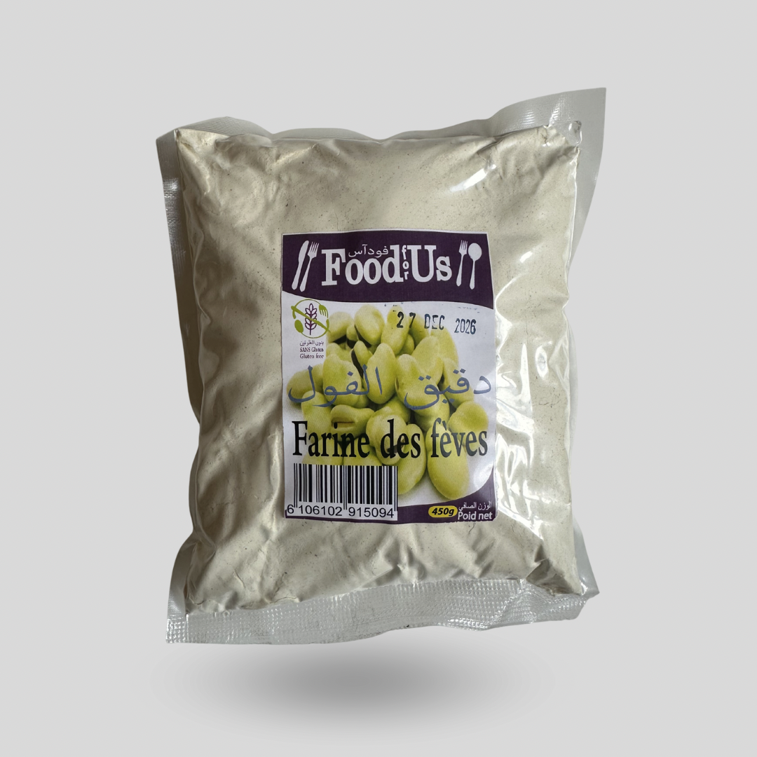 Farine de Fèves Naturelle sans gluten 450g - Riche en Protéines - دقيق الفول