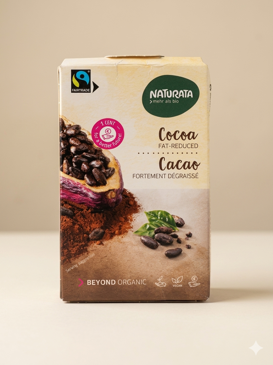 Cacao en Poudre Fortement Dégraissé (Bio & Équitable) مسحوق كاكاو ناتوراتا العضوي قليل الدسم