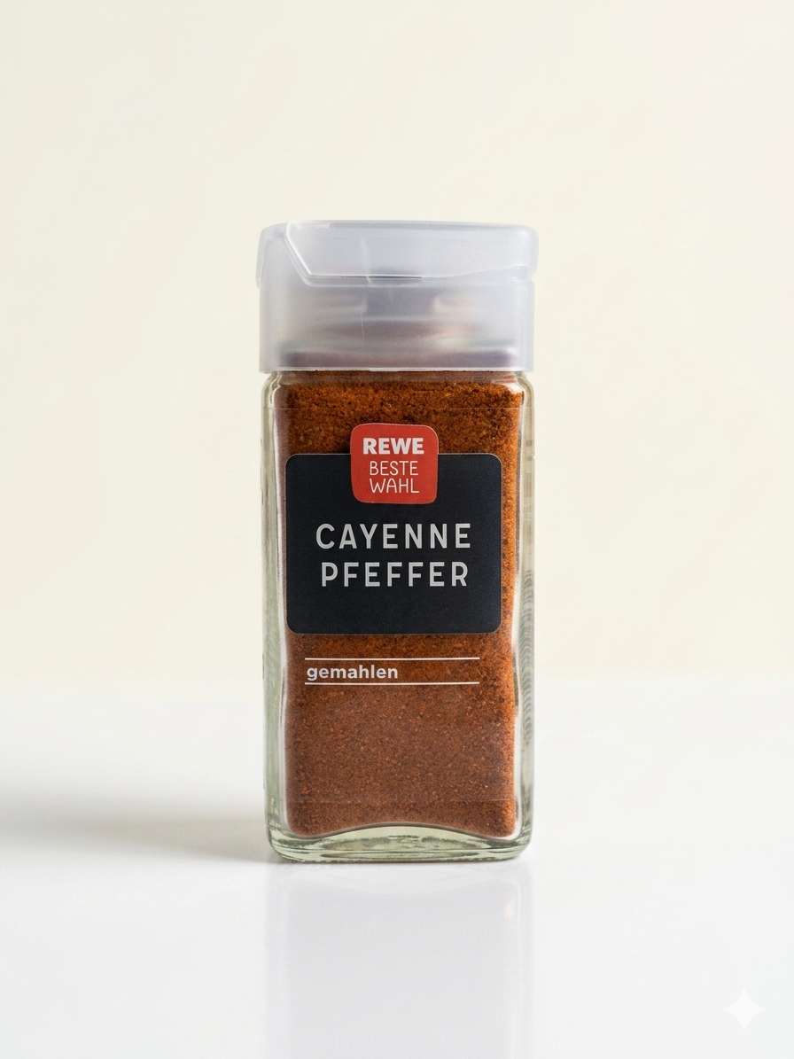 Poivre de Cayenne Moulu REWE Beste Wahl - 39g فلفل كايين حار مطحون من ريوي  - جودة عالية