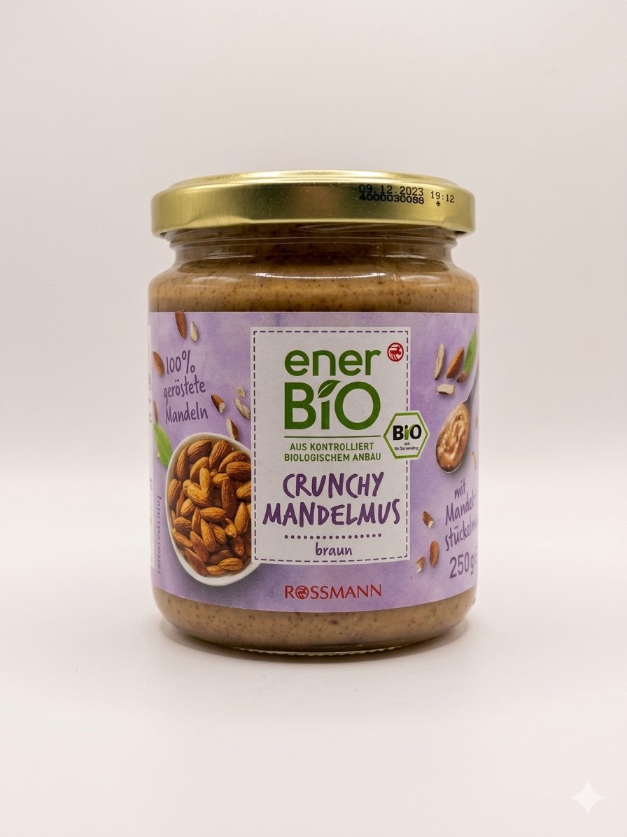 Purée d'Amandes Grillées Bio Texture Crunchy 100% Amandes 250g زبدة اللوز البنية العضوية المقرمشة لوز محمص