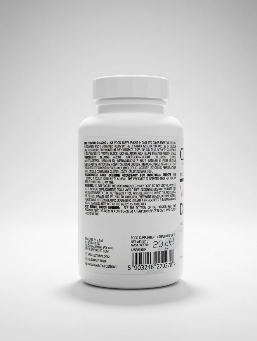 Vitamine D3 4000 UI + K2 100 Comprimés cure de 3 mois فيتامين D + K2