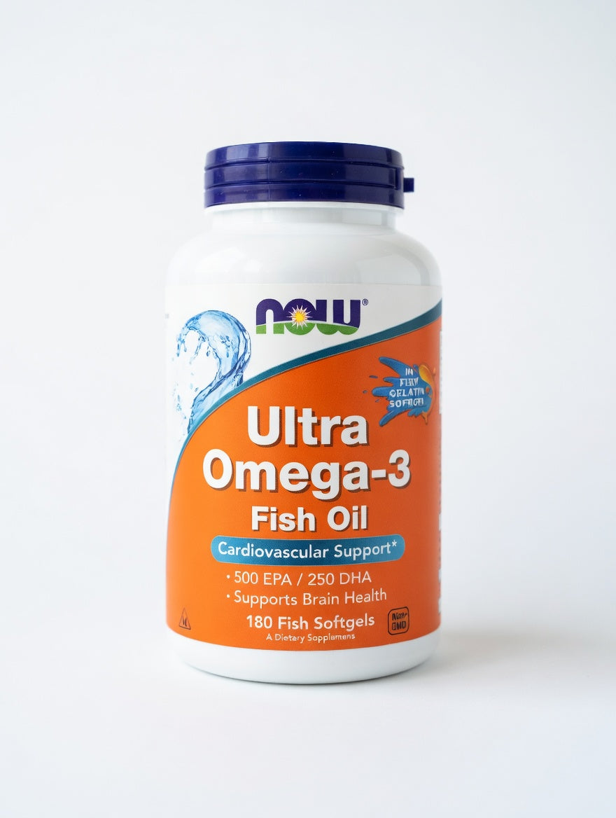Ultra Omega-3 180 Capsules en Gélatine de Poisson) - Soutien Cardiovasculaire & Cérébral (500 EPA / 250 DHA) اولترا اوميغا ثلاثة بتركيز عالي