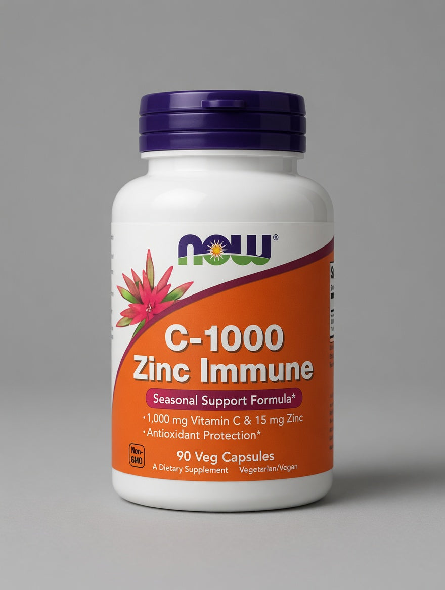 Vitaminr C 1000mg + Zinc 90 Capsules Protection Antioxydante كبسولات فيتامين سي مع الزنك لدعم المناعة حماية مضادة للأكسدة
