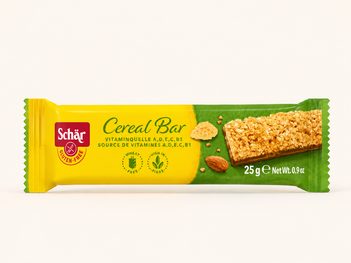 Barre de Céréales aux Dattes & Amandes | Sans Gluten | Enrichie en Vitamines | 25g