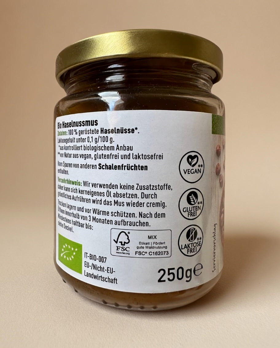 Pate a tartiner 100% Noisettes BIO 250g زبدة البندق البيو