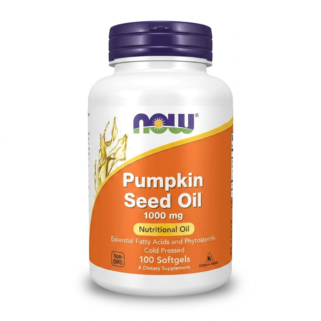 Pumpkin Seed Oil 1000 mg Huile de Pépins de Courge Pressée à Froid – 100 Capsules Molles (Softgels) - مكمل زيت بذور اليقطين من ناو فودز (NOW Pumpkin Seed Oil) تركيز 1000 ملجم – معصور على البارد – 100 كبسولة هلامية