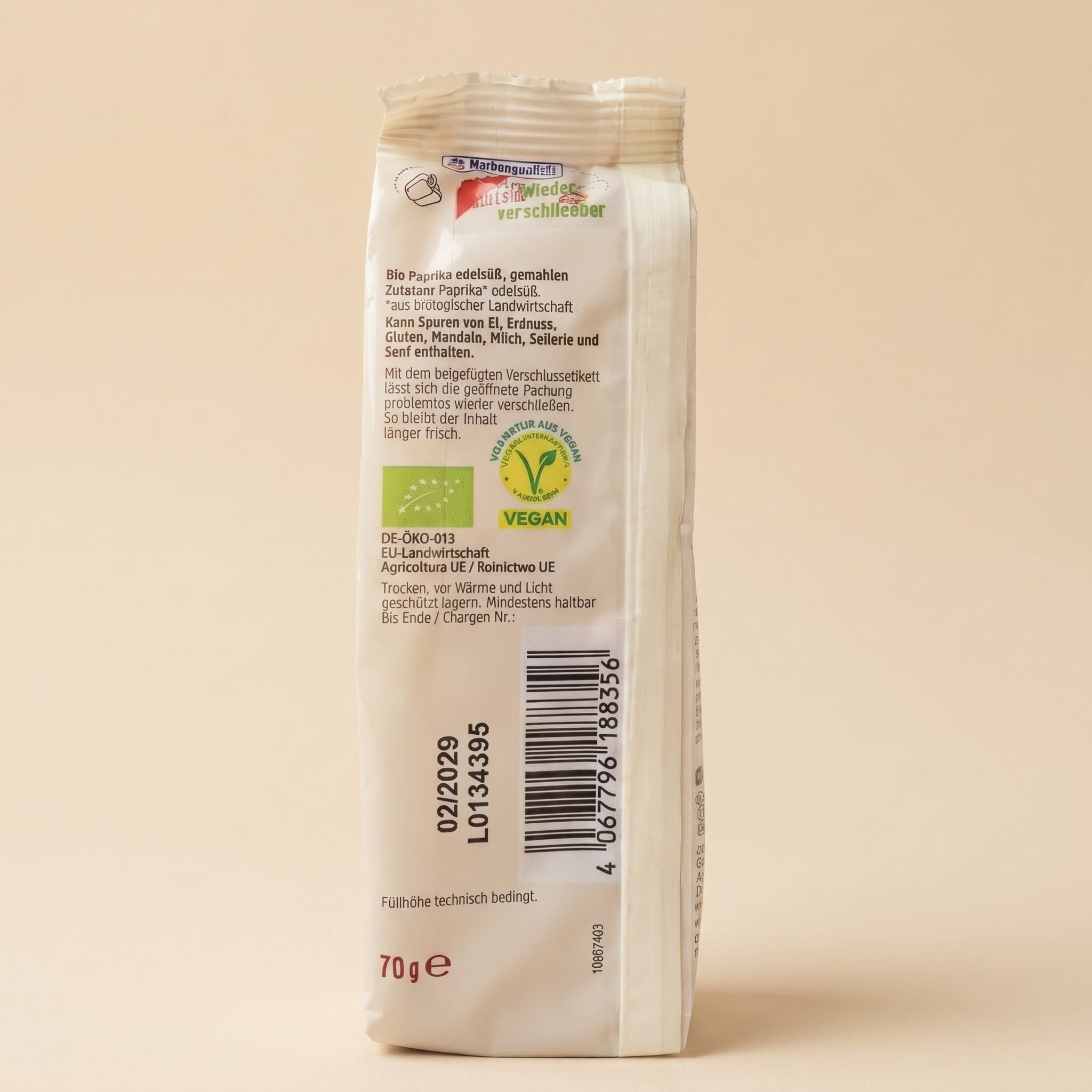 Paprika Doux Moulu Bio - Épice Pure & Naturelle - 70g- مسحوق البابريكا (الفلفل الحلو) العضوي