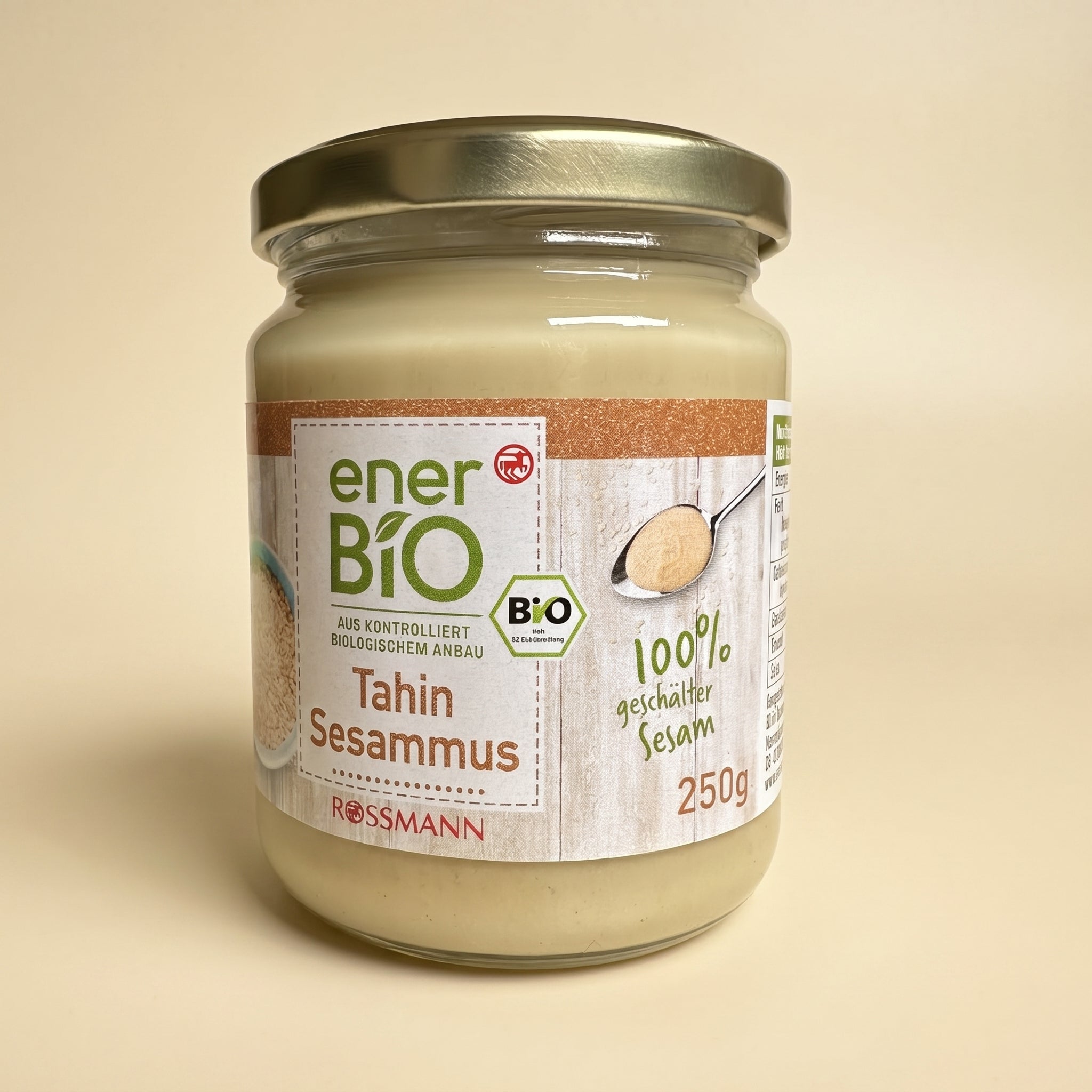 Purée de Sésame BIO 100% Naturelle 250g – %طحينة سمسم طبيعية 100