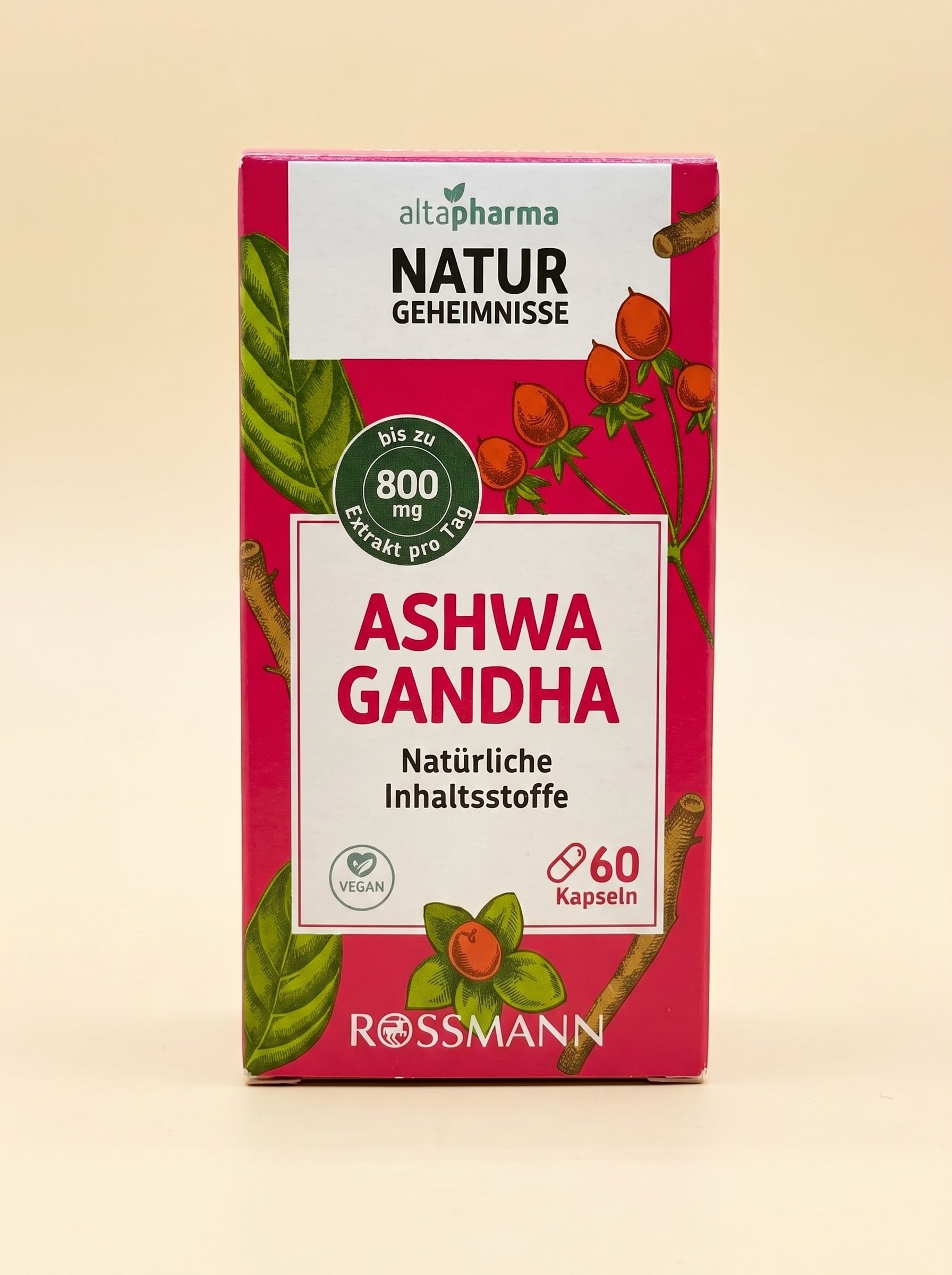 Natur Geheimnisse Ashwagandha sans gluten المكمل الغذائي أشواغاندا