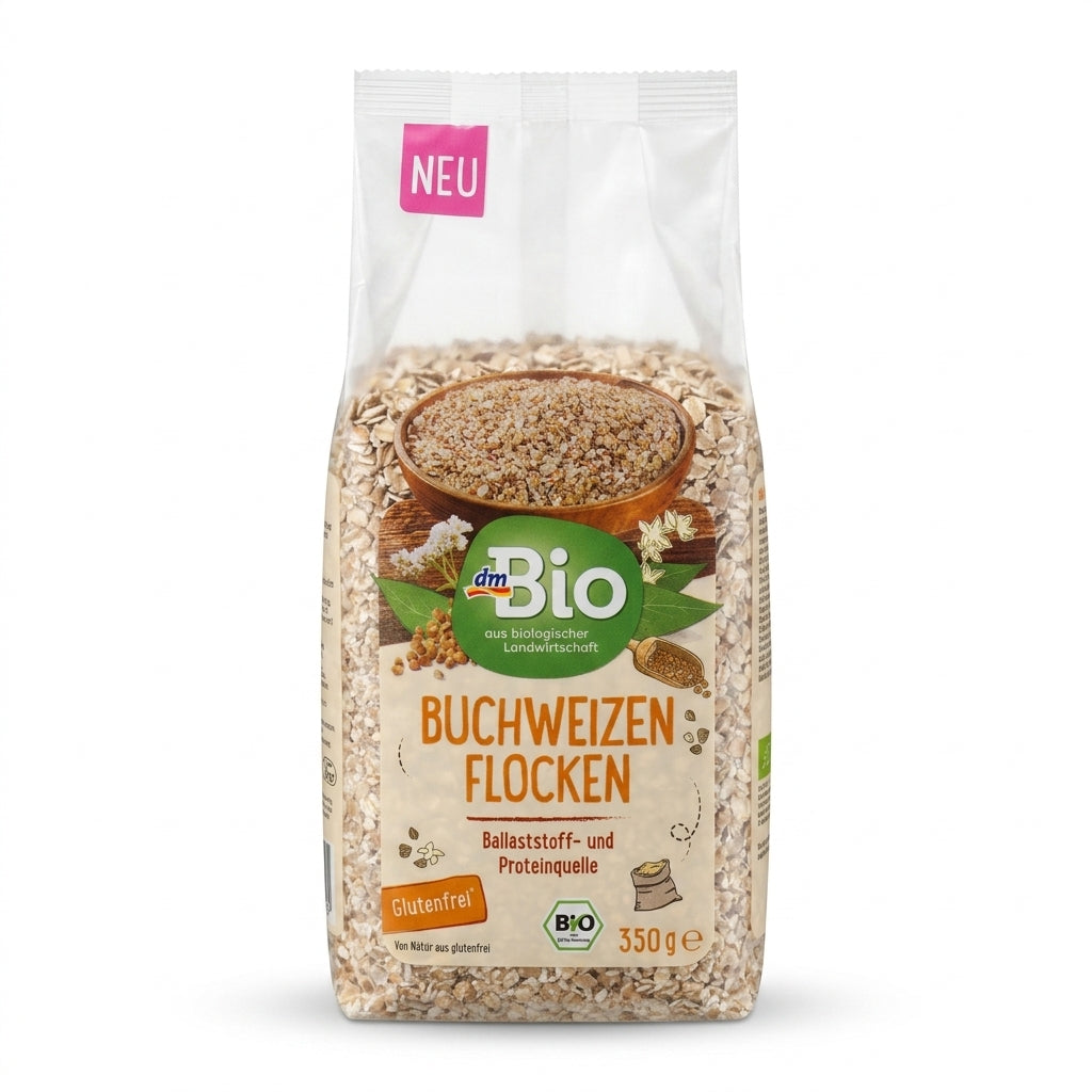 Flocons de Sarrasin Complet Bio Sans Gluten 350 g - رقائق الحنطة السوداء الكاملة العضوية الخالية من الغلوتين