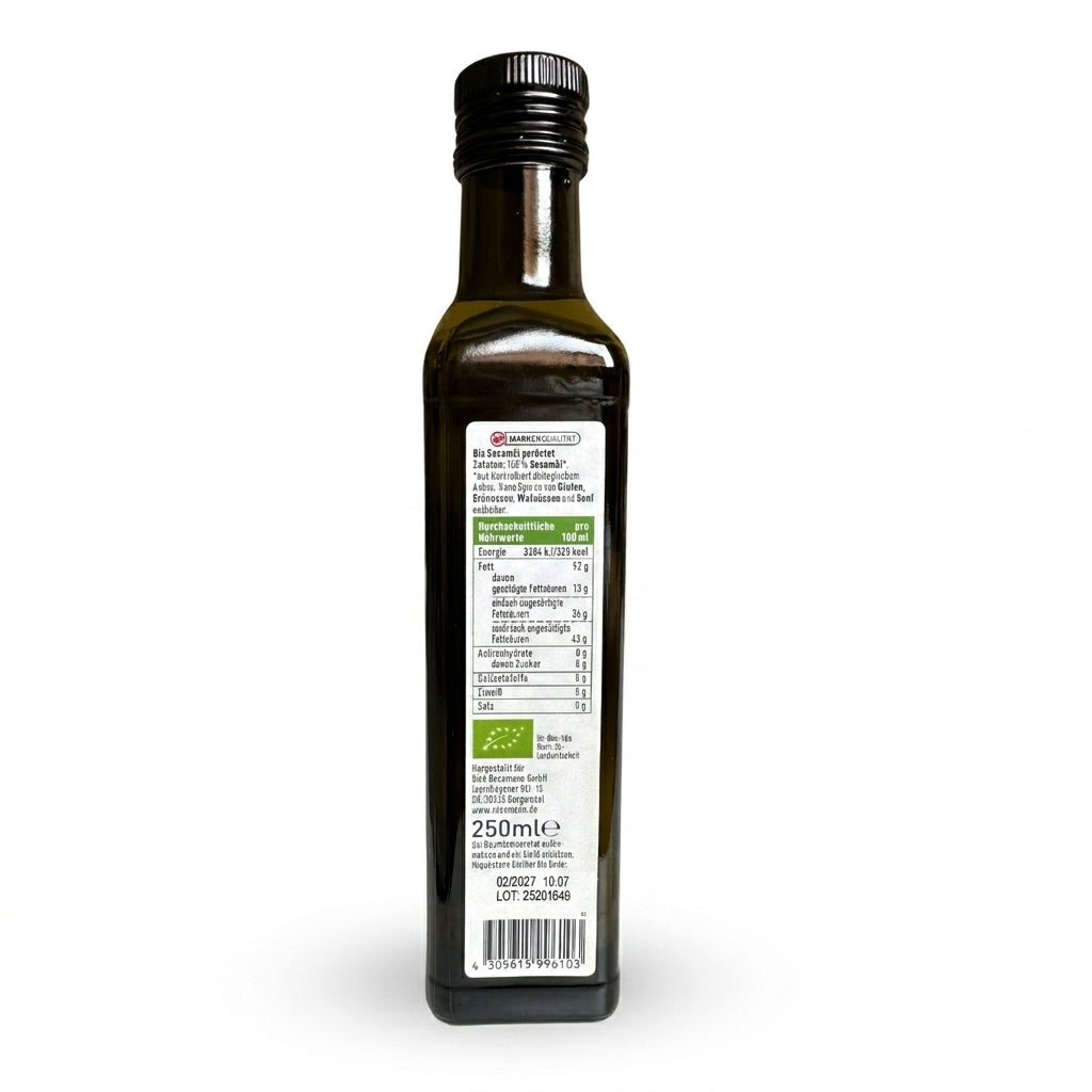 Huile de Sésame Grillé Bio 250ml -زيت السمسم المحمص العضوي
