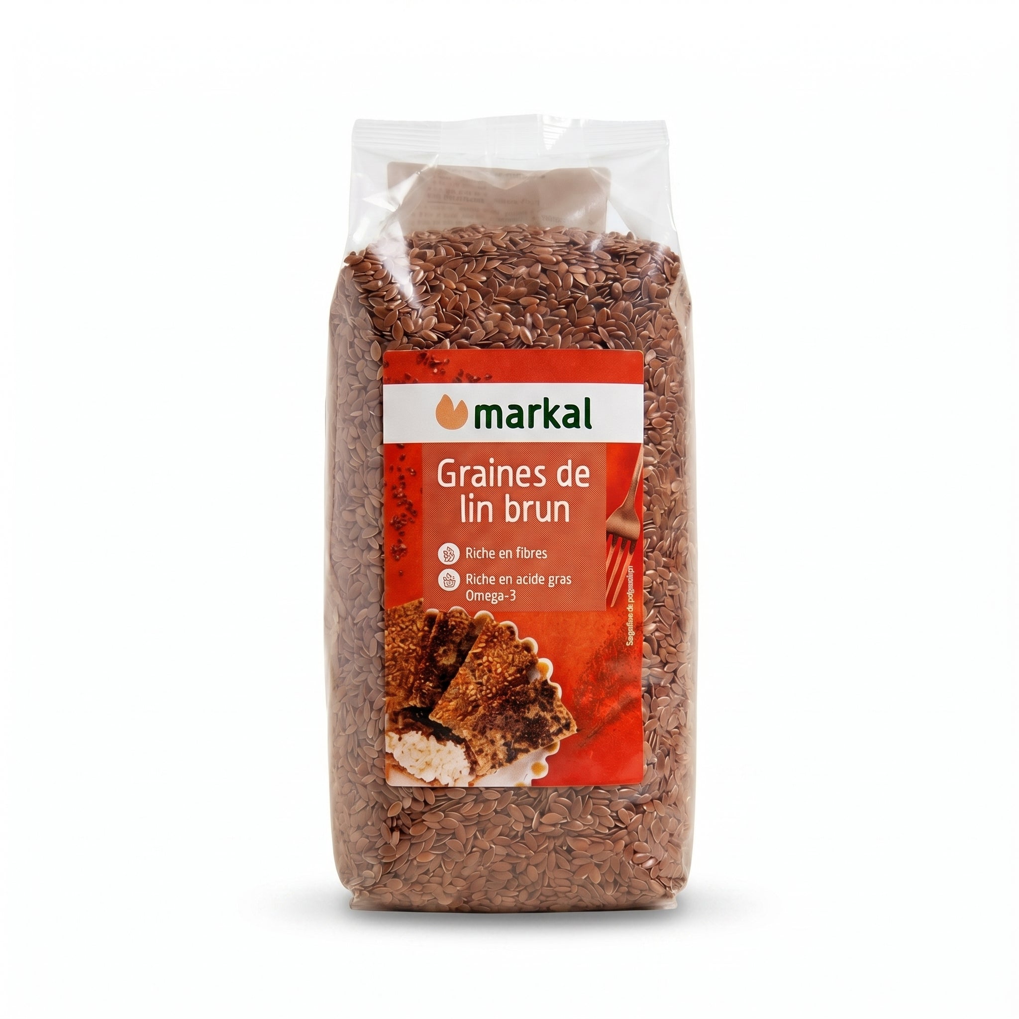 Graines de Lin Brun Bio 500g  Riche en Oméga-3 & Fibres بذور الكتان البني العضوية