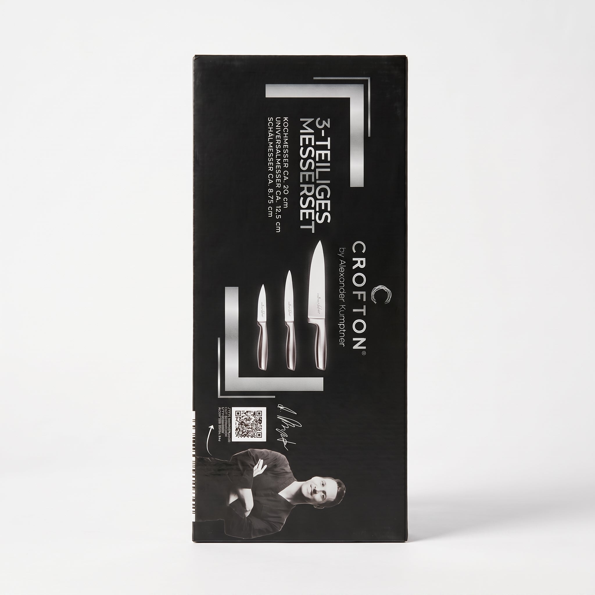 Set de 3 Couteaux Professionnels Crofton by Alexander Kumptner Acier Inoxydable Qualité Chef- طقم سكاكين مطبخ احترافية انوكس