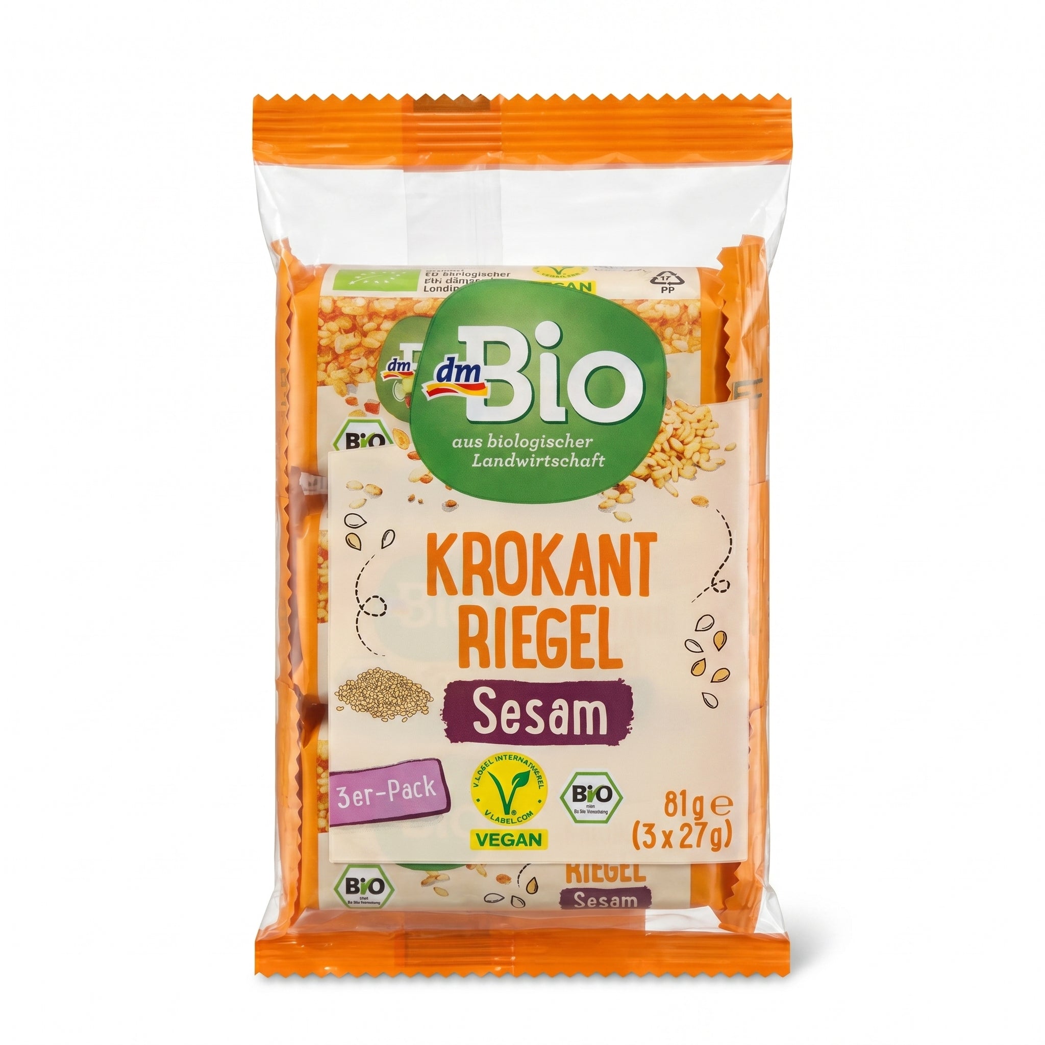 Barres Croustillantes au Sésame Bio 3x27g Sans Gluten  ألواح السمسم المقرمشة العضوية