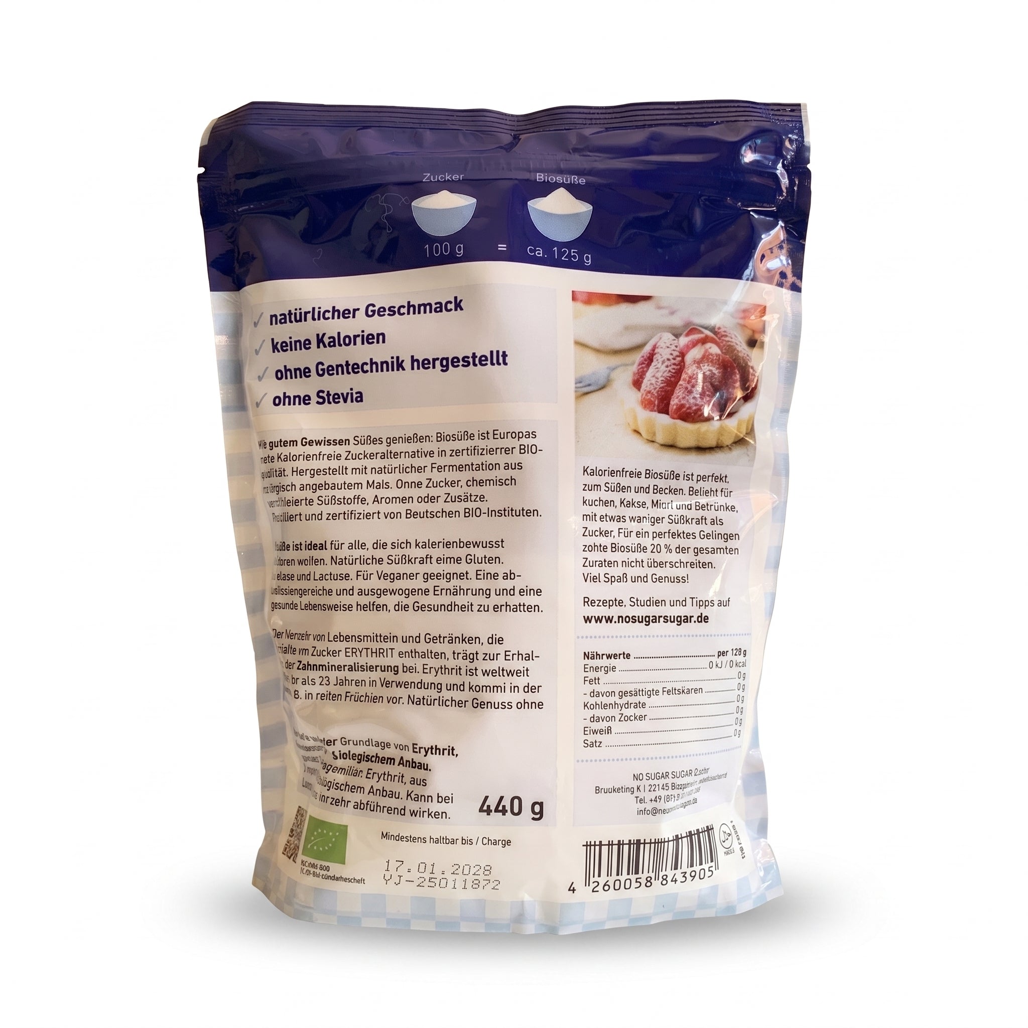 l'Érythritol à 0 Calorie 440g  إريثريتول العضوي صفر سعرات حرارية